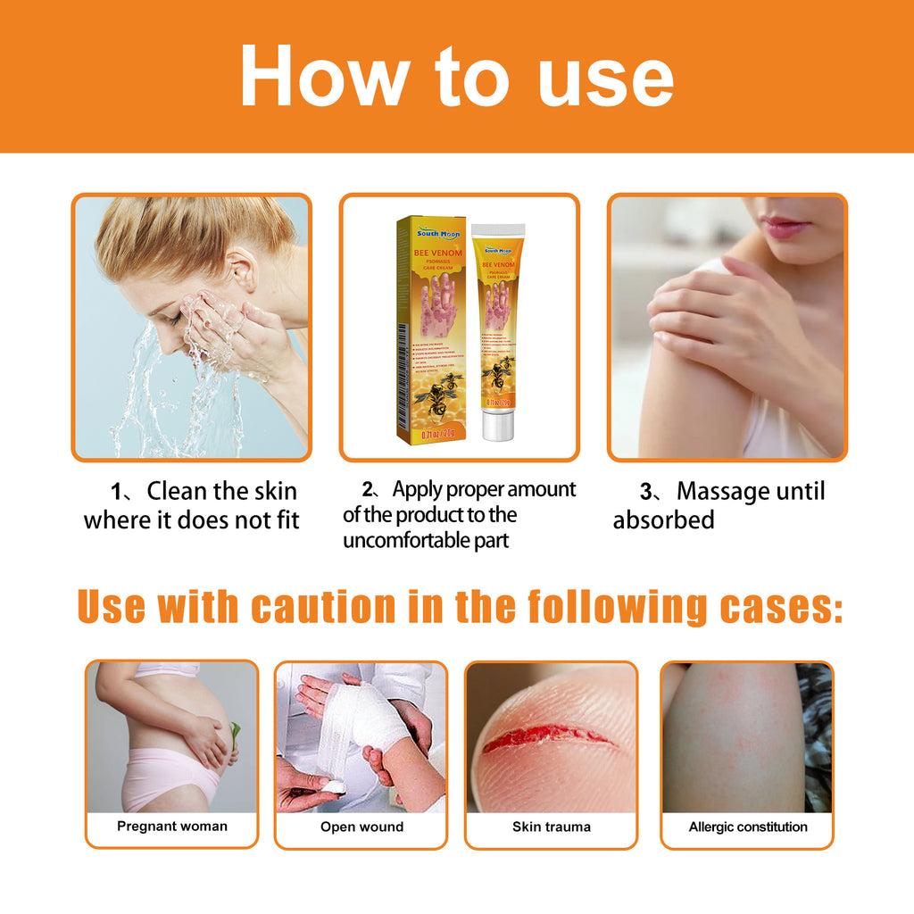 Crème Venin d'Abeille Psoriasis — Anti-Démangeaisons, Réparatrice & Hydratante