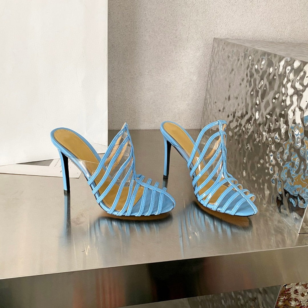Escarpins Cuir Agneau Métal — Talons Hauts Luxe Polyvalents