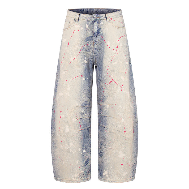 Pantalon Plissé Streetwear Grande Taille Homme — Coupe Droite