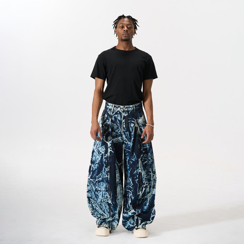 Jean Tie-Dye Texture Bambou Homme — Street Style Premium
