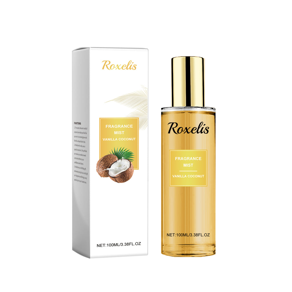 Spray Corps Roxelis Vanille & Coco — Fragrance Fruitée, Fraîche & Longue Tenue