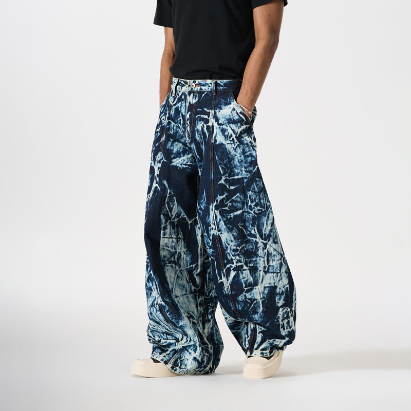 Jean Tie-Dye Texture Bambou Homme — Street Style Premium