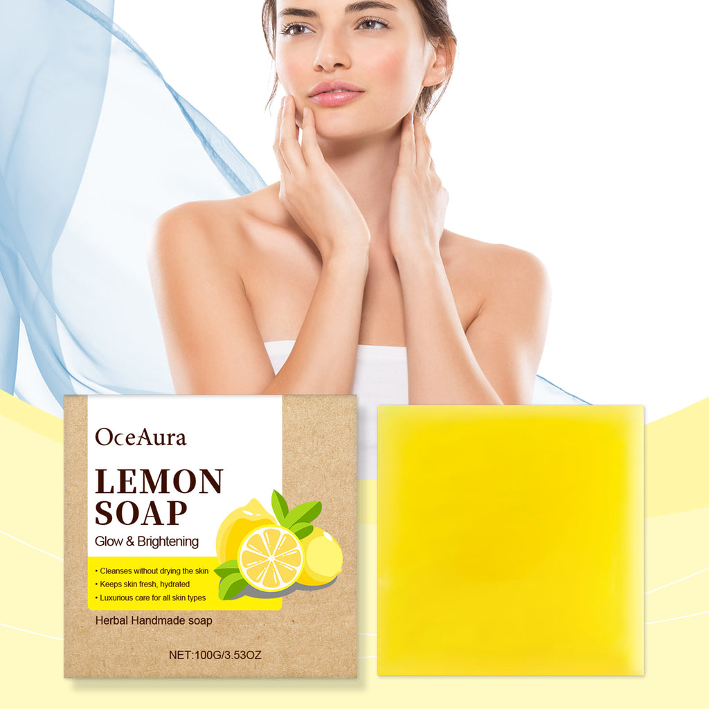 Savon Corps OceAura Citron & Vitamine C — Nettoyant Doux, Anti-Sébum & Éclaircissant