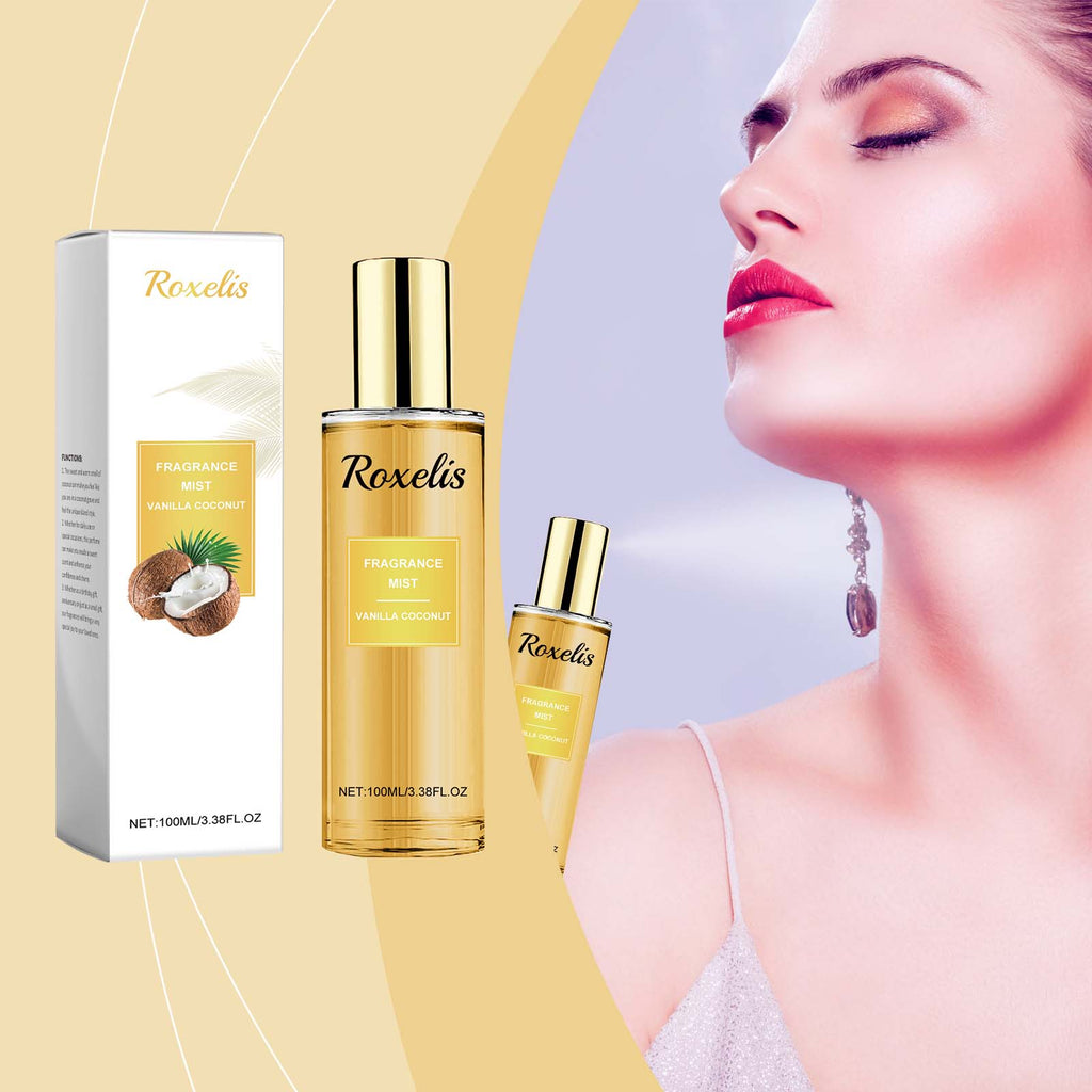 Spray Corps Roxelis Vanille & Coco — Fragrance Fruitée, Fraîche & Longue Tenue