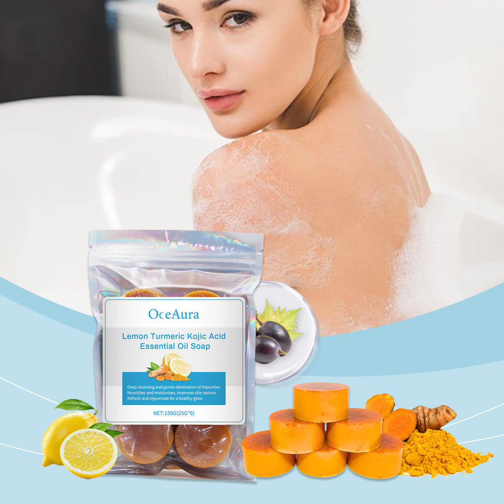 Savon Corps Citron & Curcuma — Éclaircissant, Pores Purifiés & Peau Lumineuse