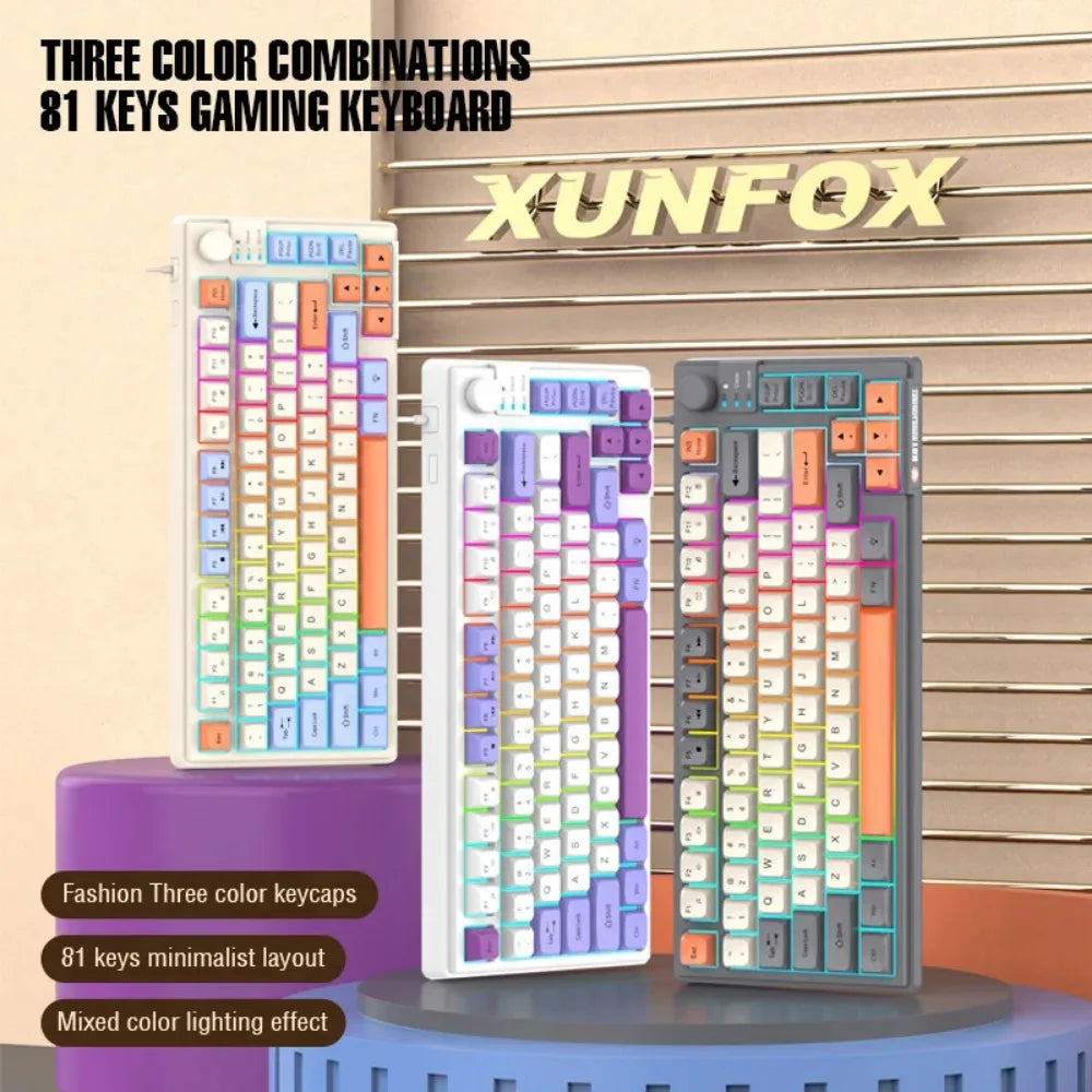 Clavier Gaming Filaire K81 — RGB Tricolore MDA Keycaps