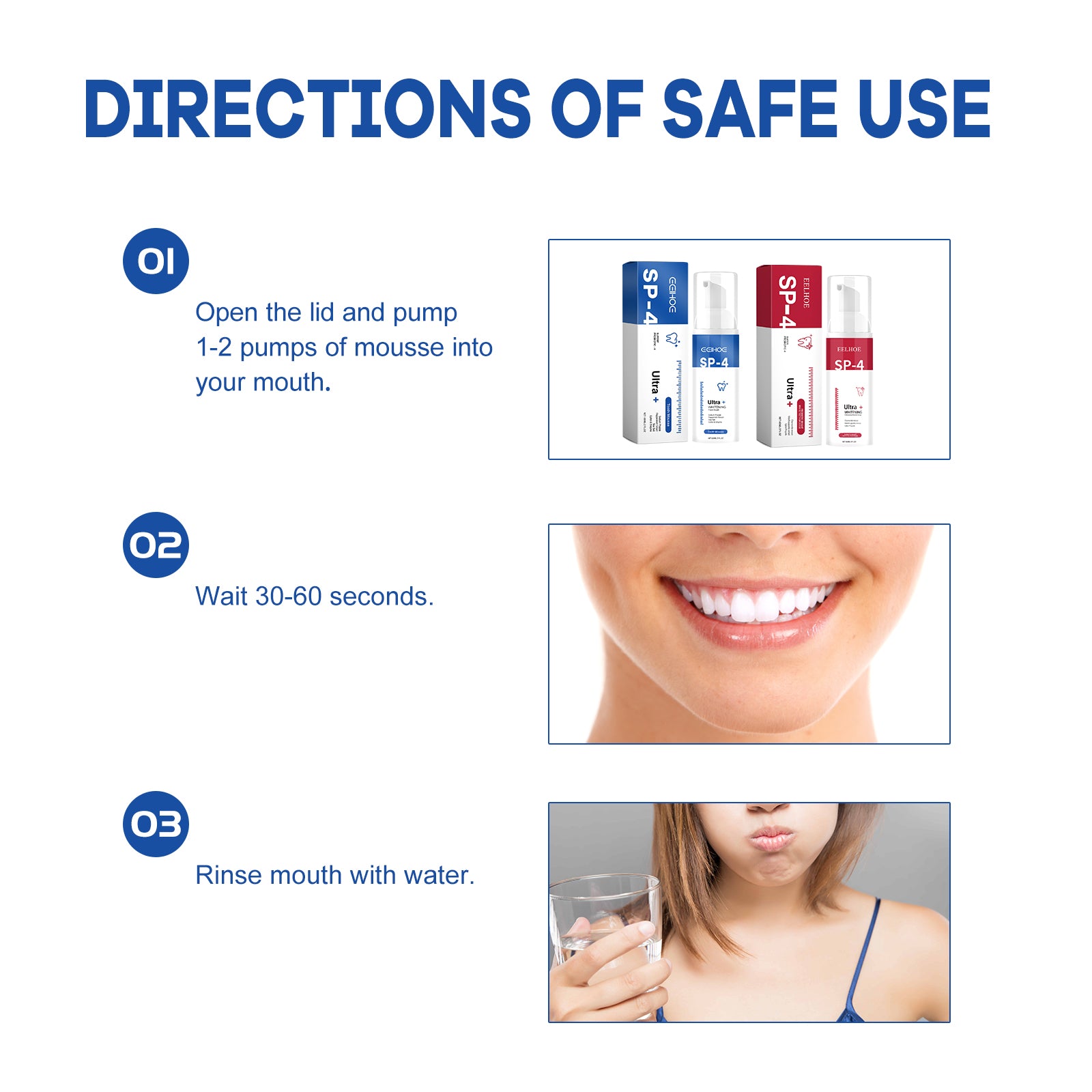 Mousse Blanchissante Probiotique — Nettoyage Profond, Anti-Tartre & Haleine Fraîche