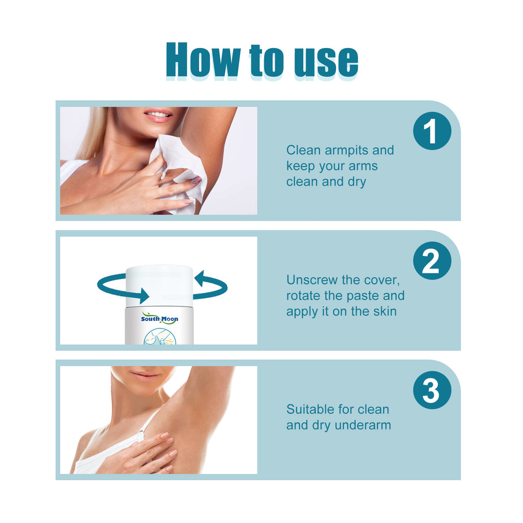 South Moon Coconut Oil Underarm Deodorant, Lighten Underarm Odor Refreshing And Fragrance Antiperspirant Cream