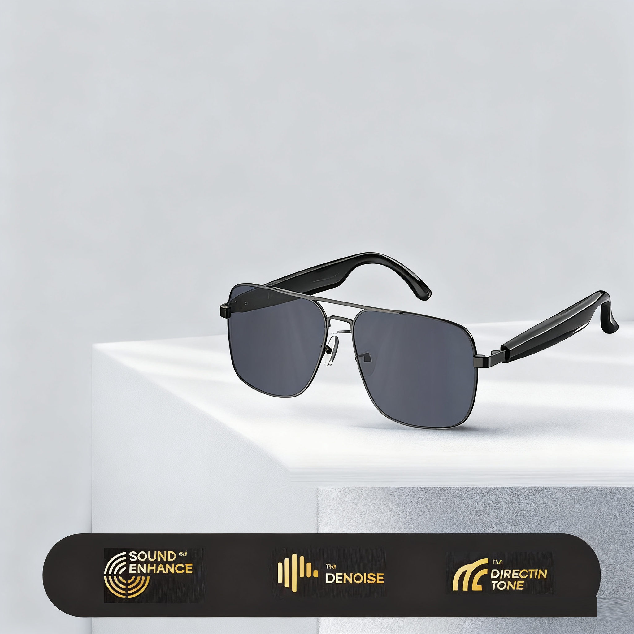 Lunettes Traducteur IA HY-C8 — 75 Langues Bluetooth Conférence