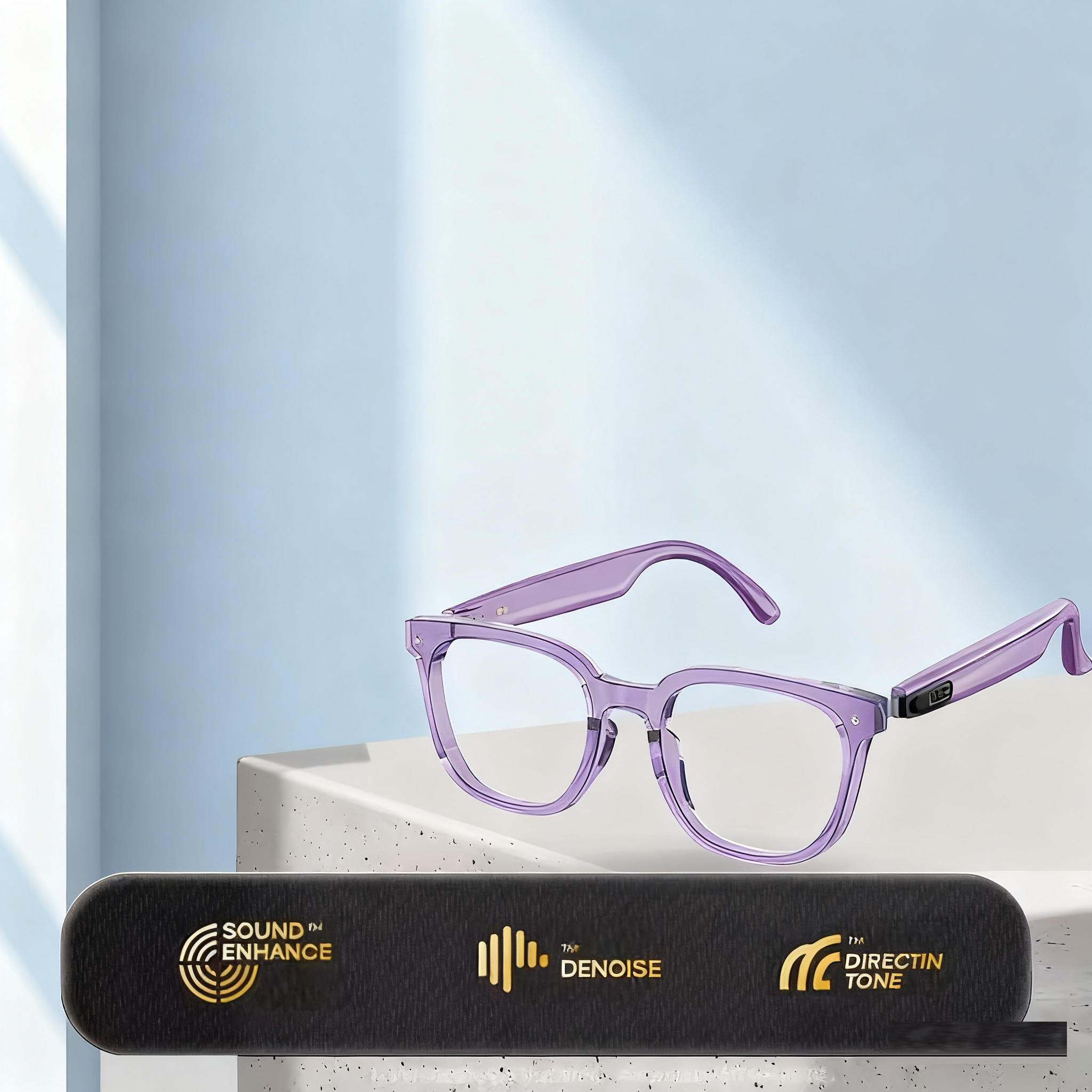 Lunettes Traducteur IA HY-C8 — 75 Langues Bluetooth Conférence