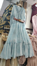 Robe Mi-Longue Brodée Col V Taille Ajustable — Style Casual Femme