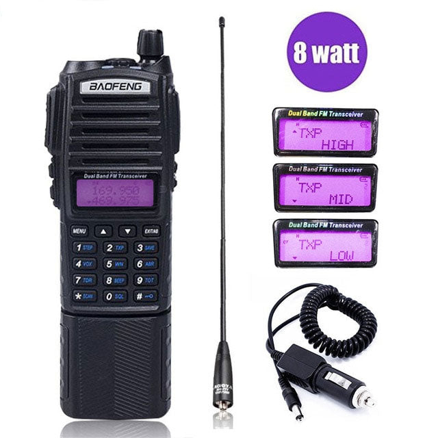 Talkie-Walkie UV-82 8W Longue Portée — Radio CB Biande 10KM