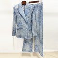Ensemble Jean Laser Veste & Pantalon Homme — Street Style