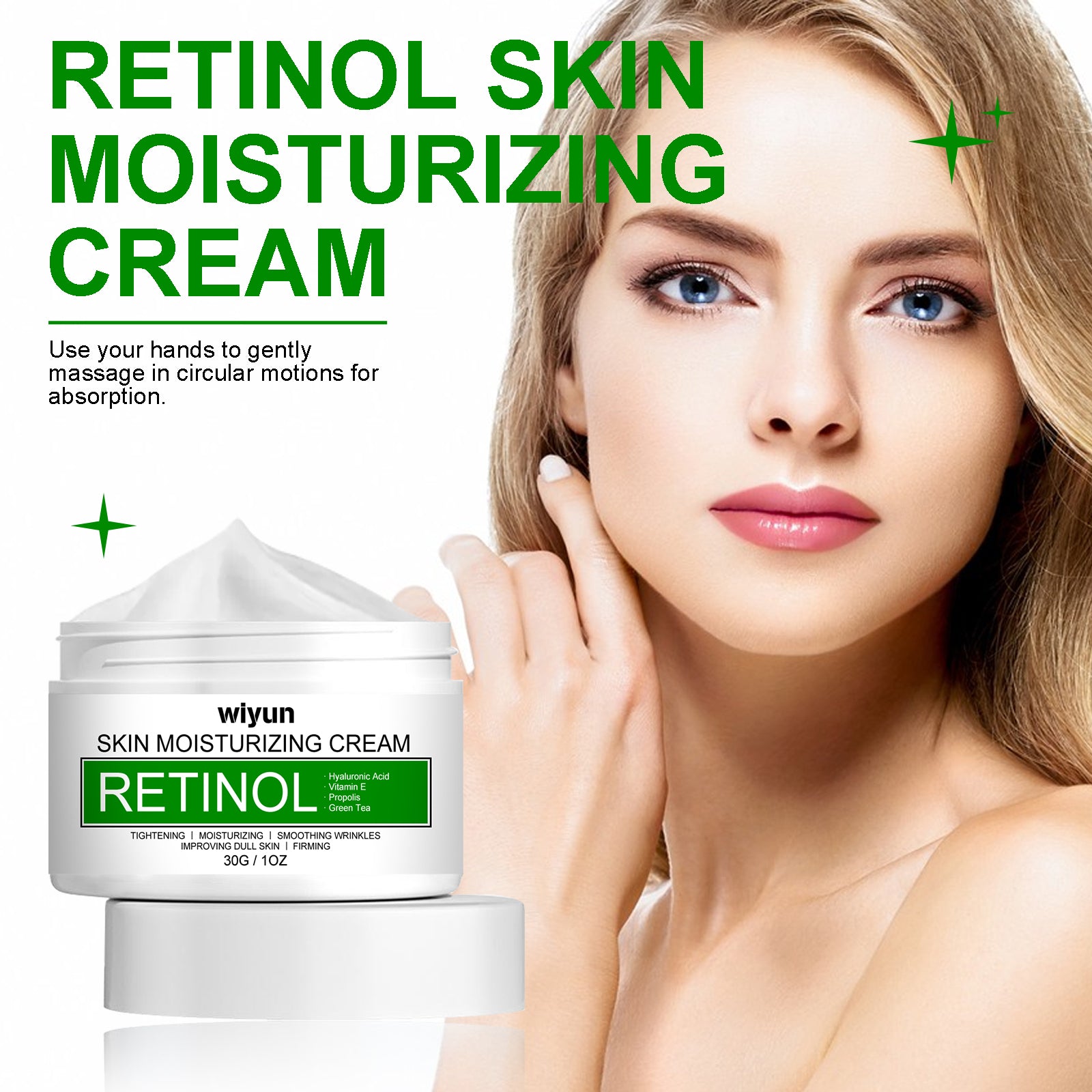 Crème Rétinol WIYUN — Hydratante, Anti-Terne & Réparatrice Peau