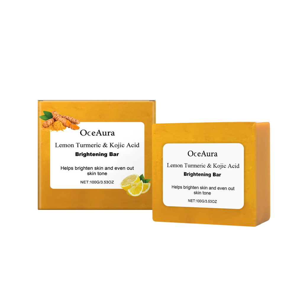 Savon Nettoyant OceAura Citron & Curcuma — Doux, Éclaircissant & Soin Visage Corps