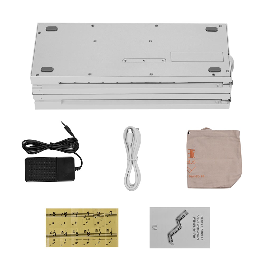 Piano Électronique Pliable MIDIPLUS 88 Touches — Portable 128 Tons