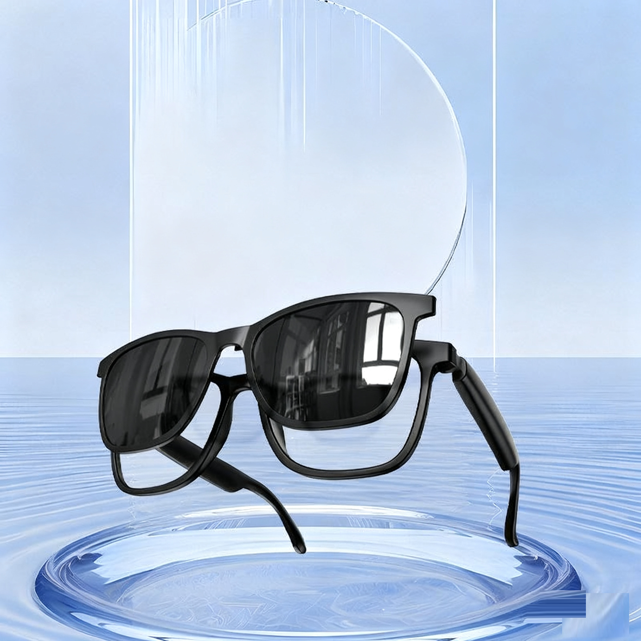 Lunettes Traducteur IA HY-C8 — 75 Langues Bluetooth Conférence