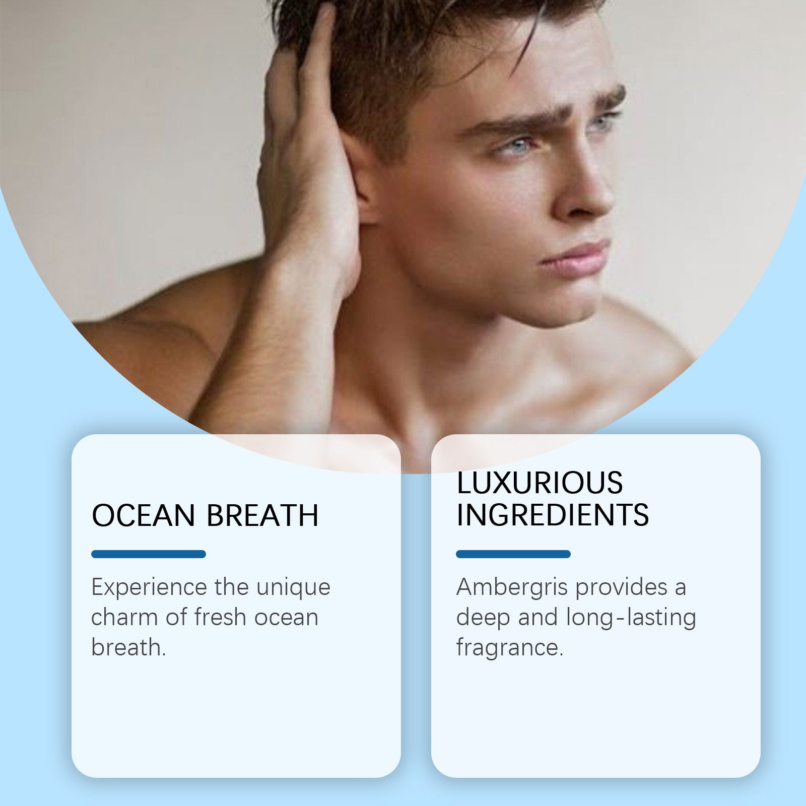 Parfum Ambre Bleu Océan Homme — Notes Marines, Charme & Longue Tenue