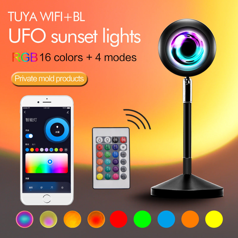Tuya Sunset Light WIFI Bluetooth Smart Voice Control Live Projection Sunset Light APP Control Alexa