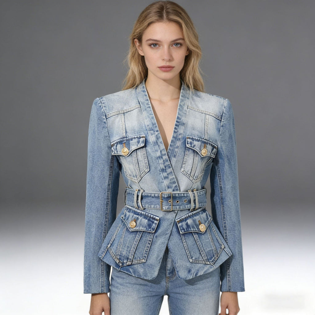 Veste Jean Slim Fit Homme — Coupe Ajustée Premium