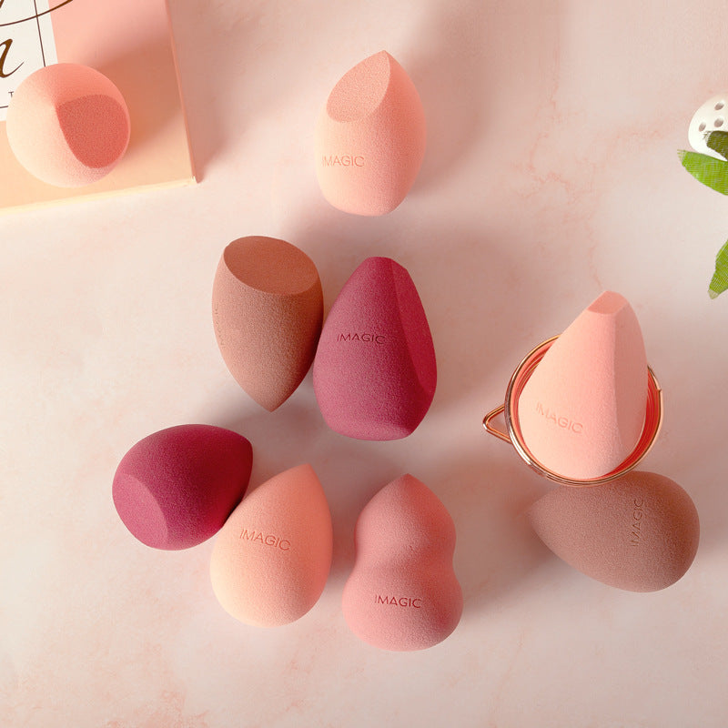 IMAGIC Make Up Egg Wet And Dry Non Latex Soaking Water Becomes Bigger And Cut Diagonally Without Powder Puff