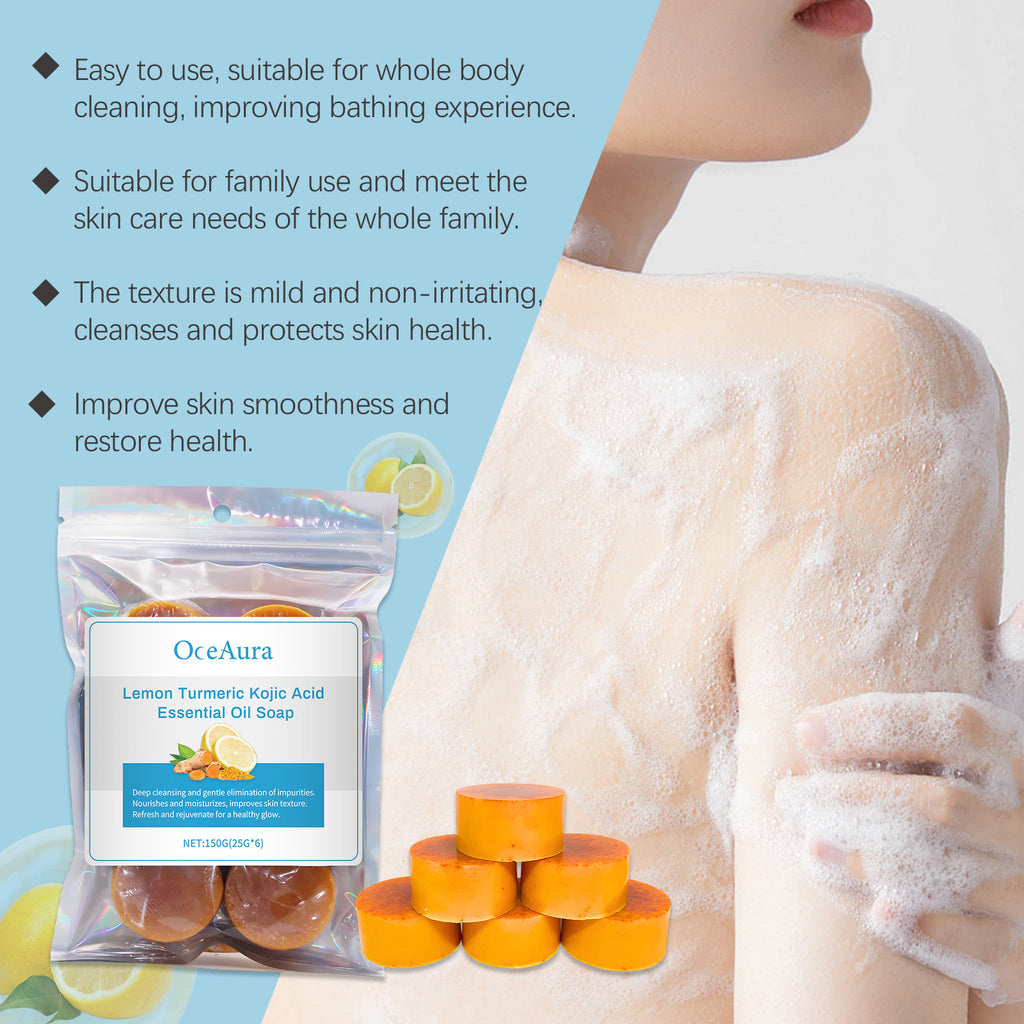 Savon Corps Citron & Curcuma — Éclaircissant, Pores Purifiés & Peau Lumineuse