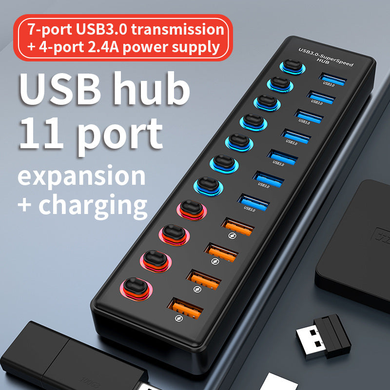 Hub USB-C 11-en-1 — USB 3.0 & Expansion Mobile