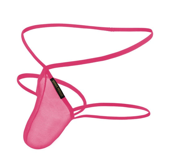 Slip Homme Transparent Mesh Taille Basse — G-String Respirant