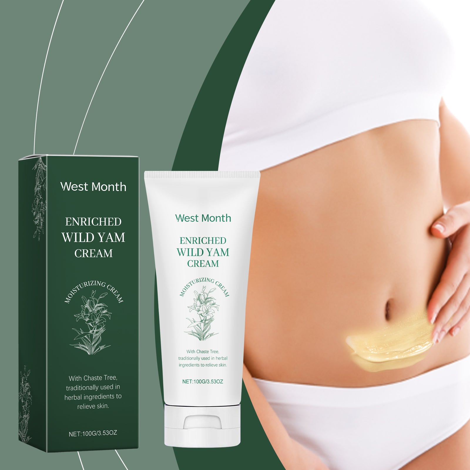 Crème Corps Igname Sauvage Femme — Hydratante, Apaisante & Rajeunissante