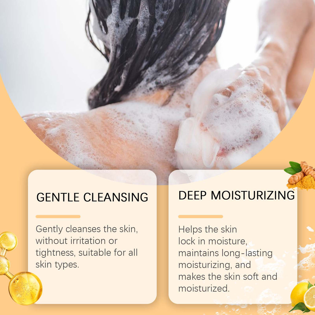 Savon Nettoyant OceAura Citron & Curcuma — Doux, Éclaircissant & Soin Visage Corps