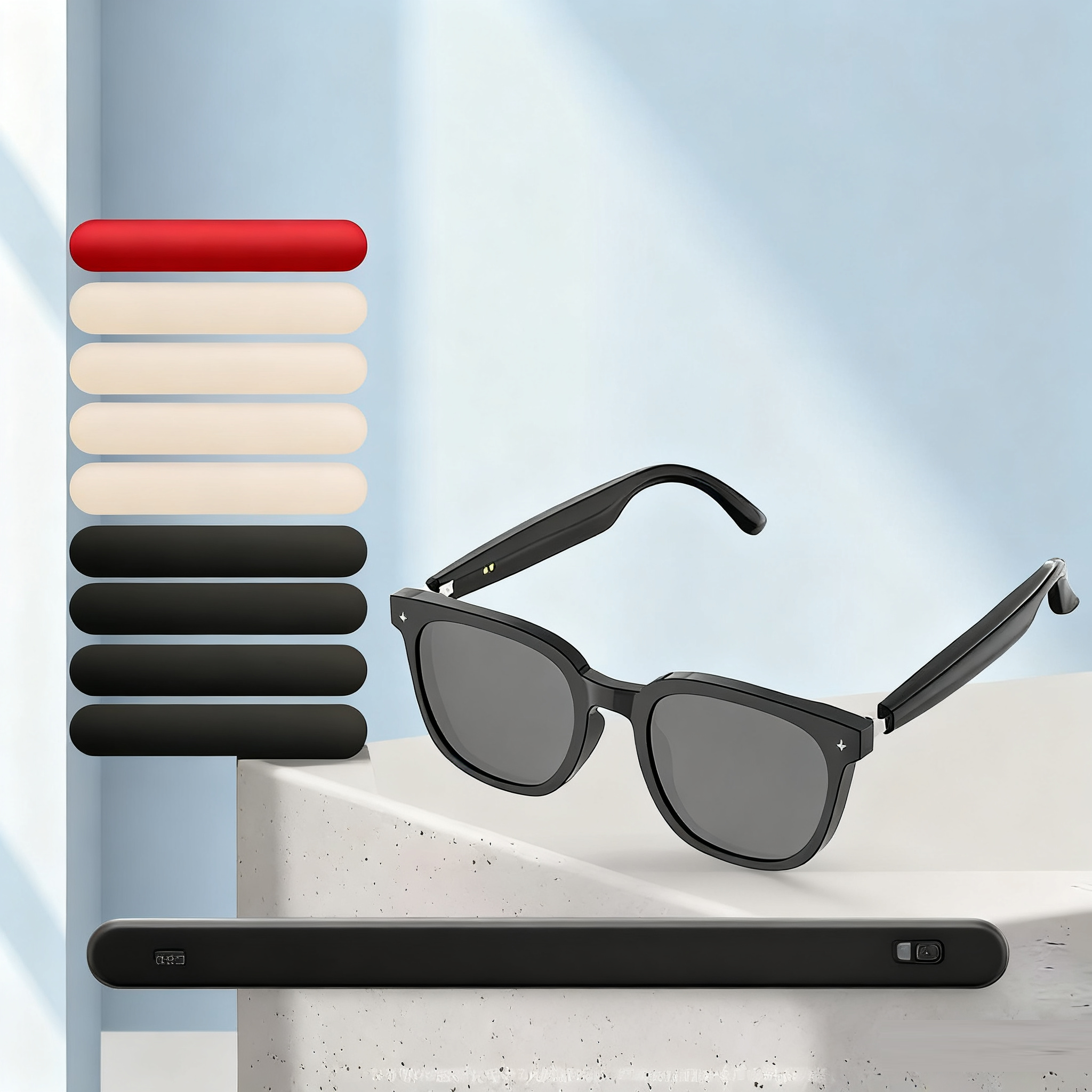 Lunettes Traducteur IA HY-C8 — 75 Langues Bluetooth Conférence