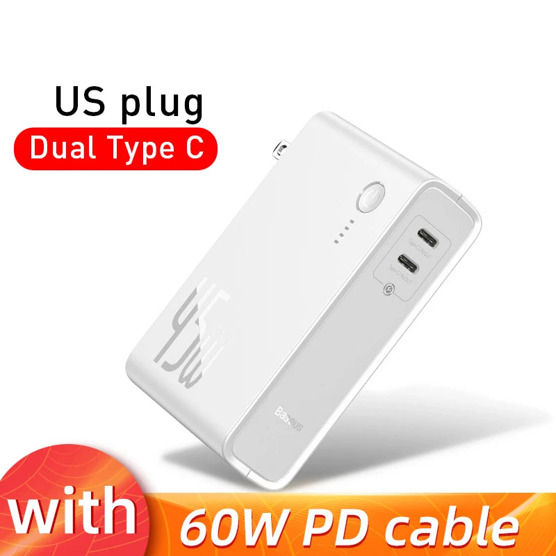 Baseus 2-en-1 — Chargeur & Batterie Portable 10 000mAh 45W