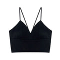 Crop Top Satin Bretelles Bralette Sans Armatures — Femme