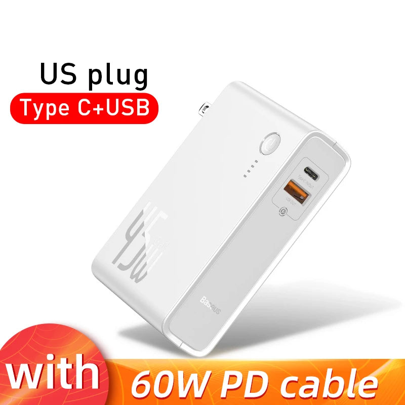 Baseus 2-en-1 — Chargeur & Batterie Portable 10 000mAh 45W