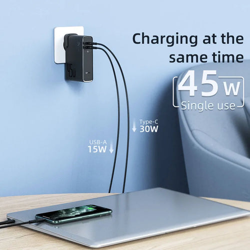 Baseus 2-en-1 — Chargeur & Batterie Portable 10 000mAh 45W