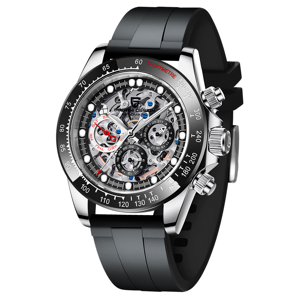 Montre Mécanique Automatique Homme PD-1653 — Saphir & Acier