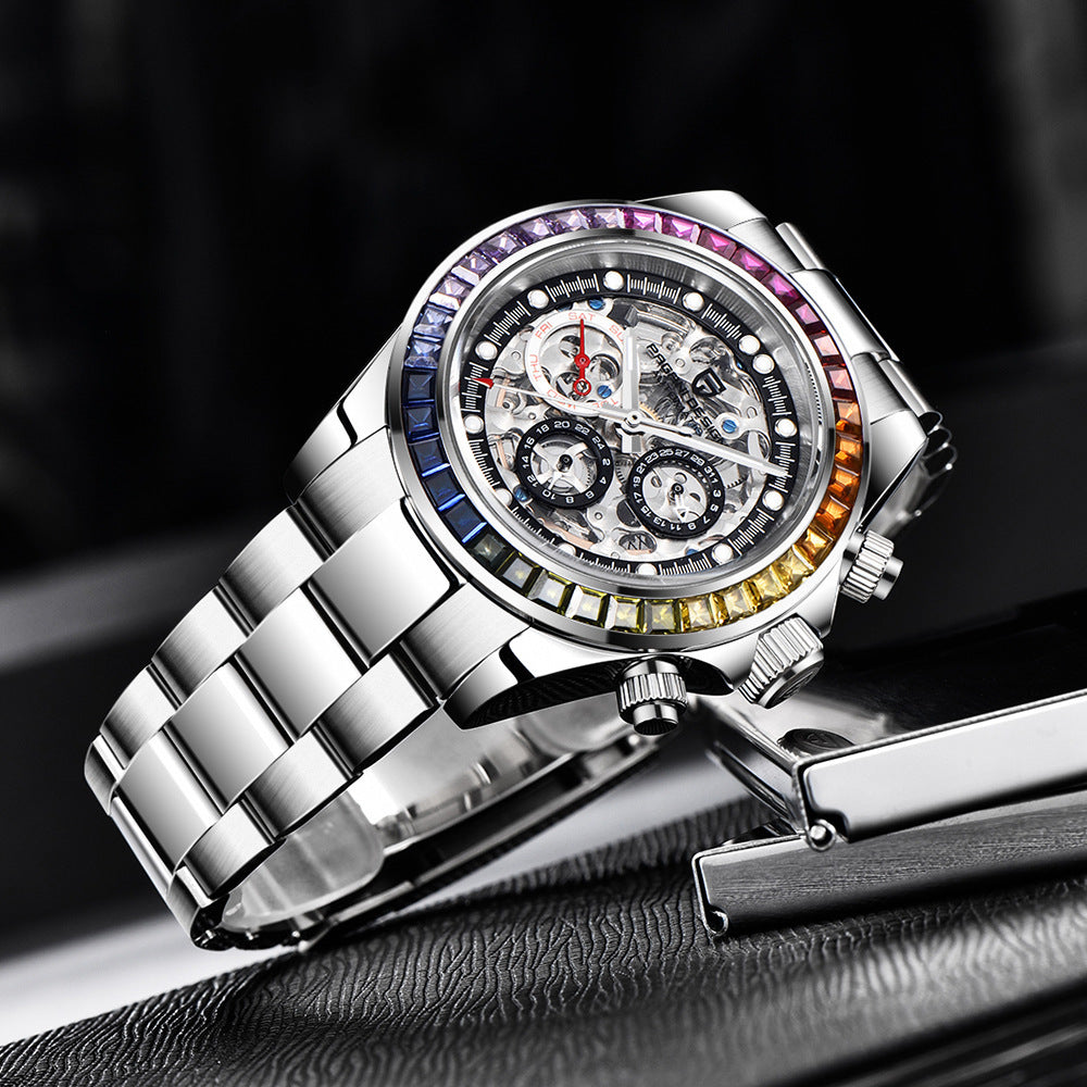 Montre Mécanique Automatique Homme PD-1653 — Saphir & Acier
