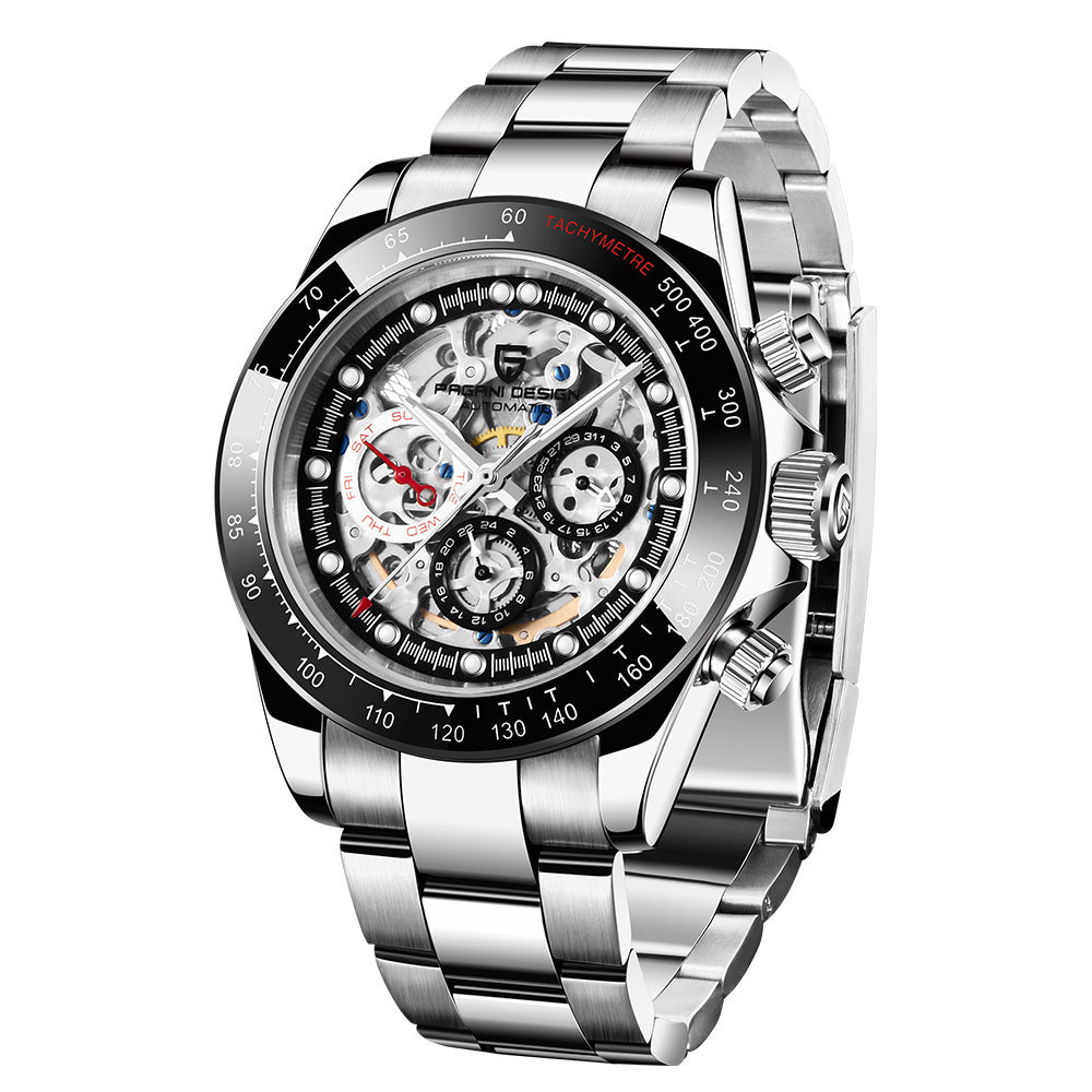 Montre Mécanique Automatique Homme PD-1653 — Saphir & Acier