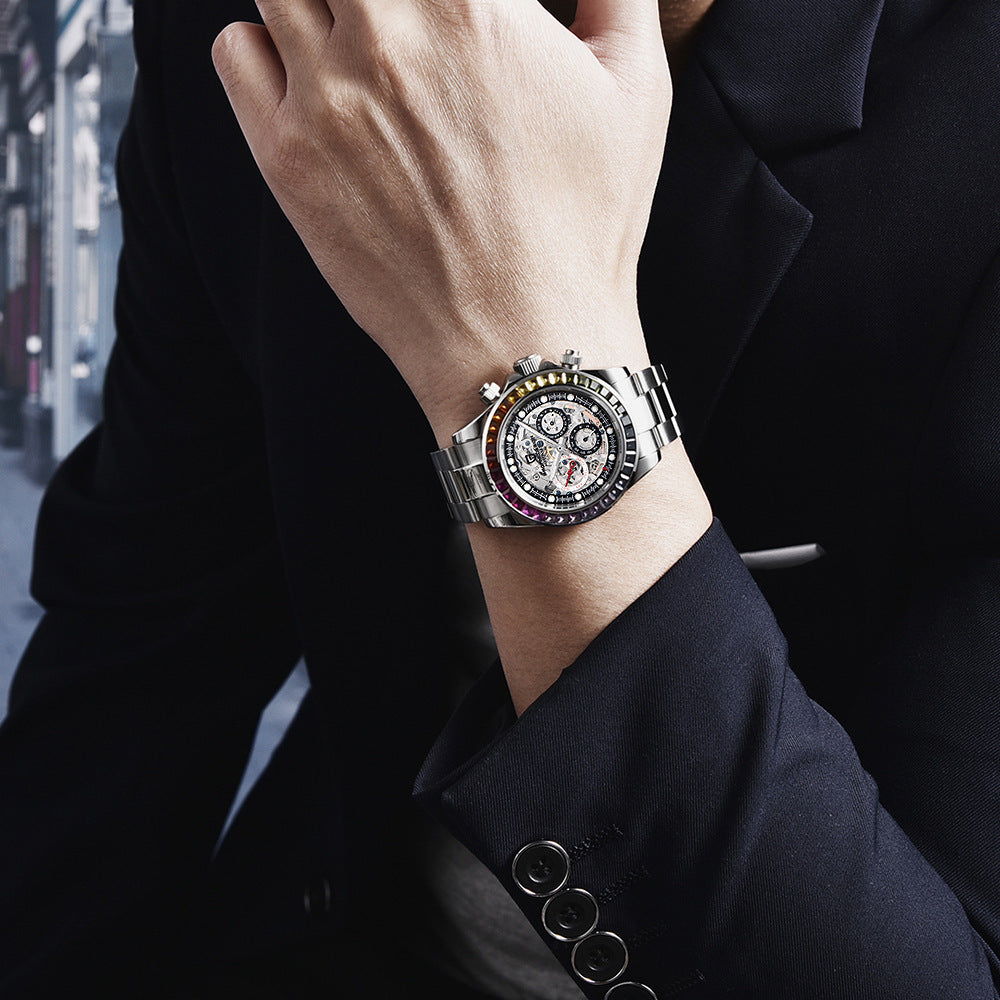 Montre Mécanique Automatique Homme PD-1653 — Saphir & Acier
