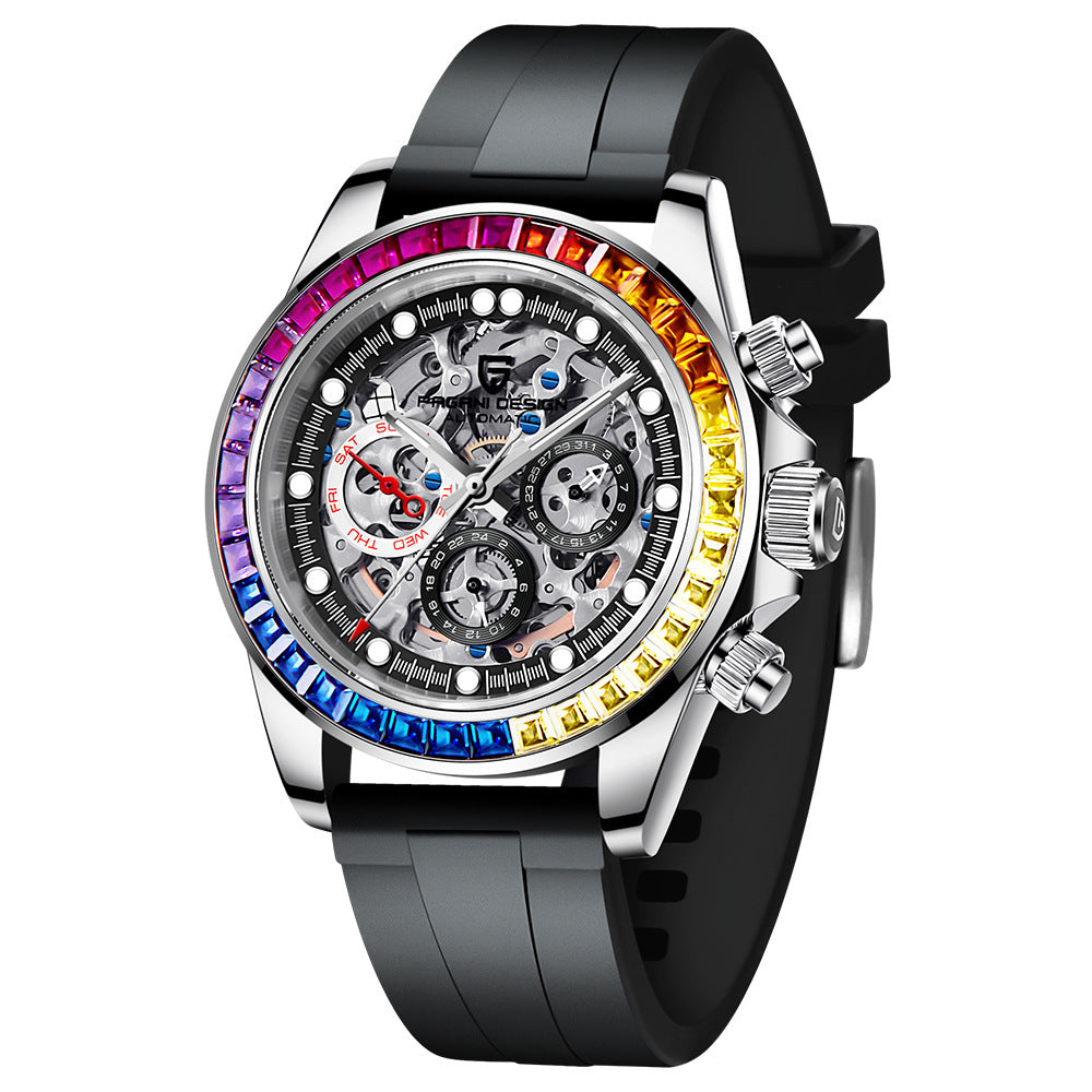 Montre Mécanique Automatique Homme PD-1653 — Saphir & Acier