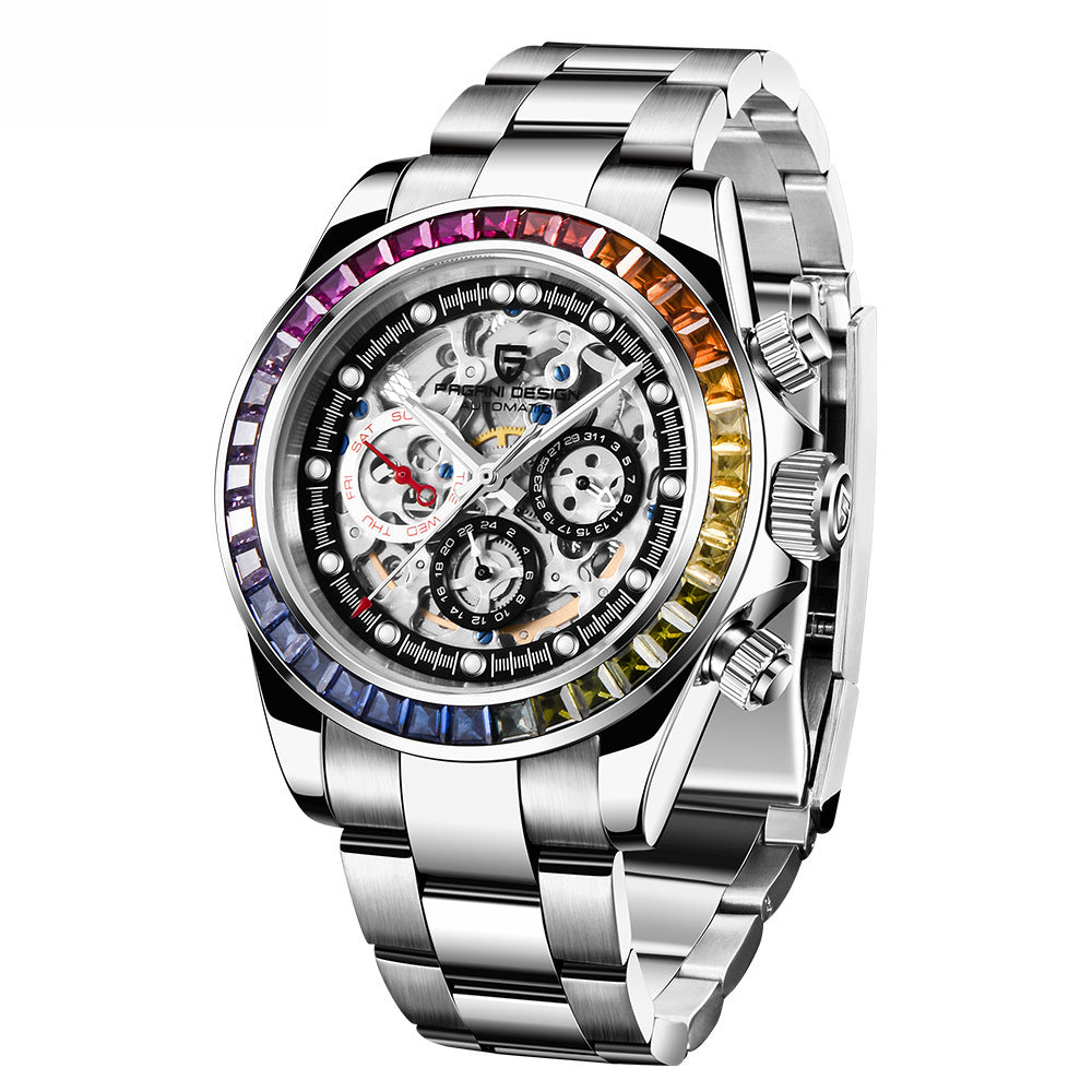 Montre Mécanique Automatique Homme PD-1653 — Saphir & Acier