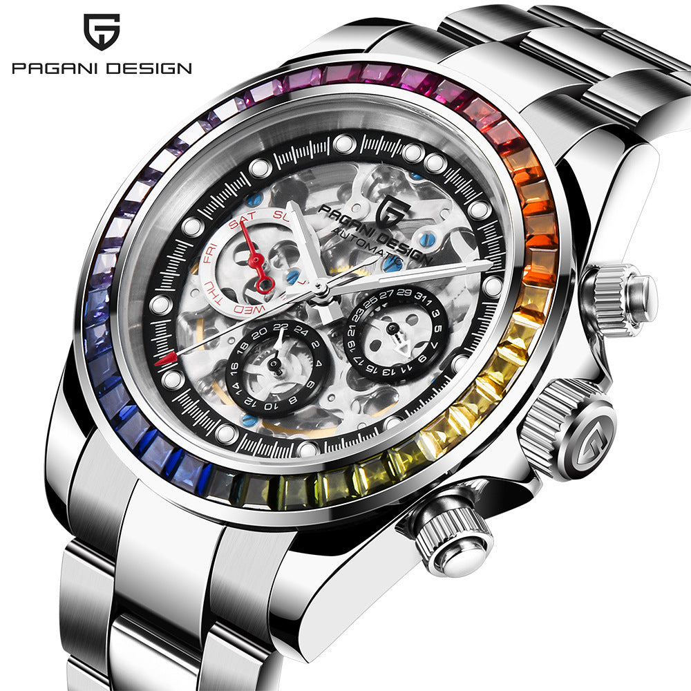 Montre Mécanique Automatique Homme PD-1653 — Saphir & Acier