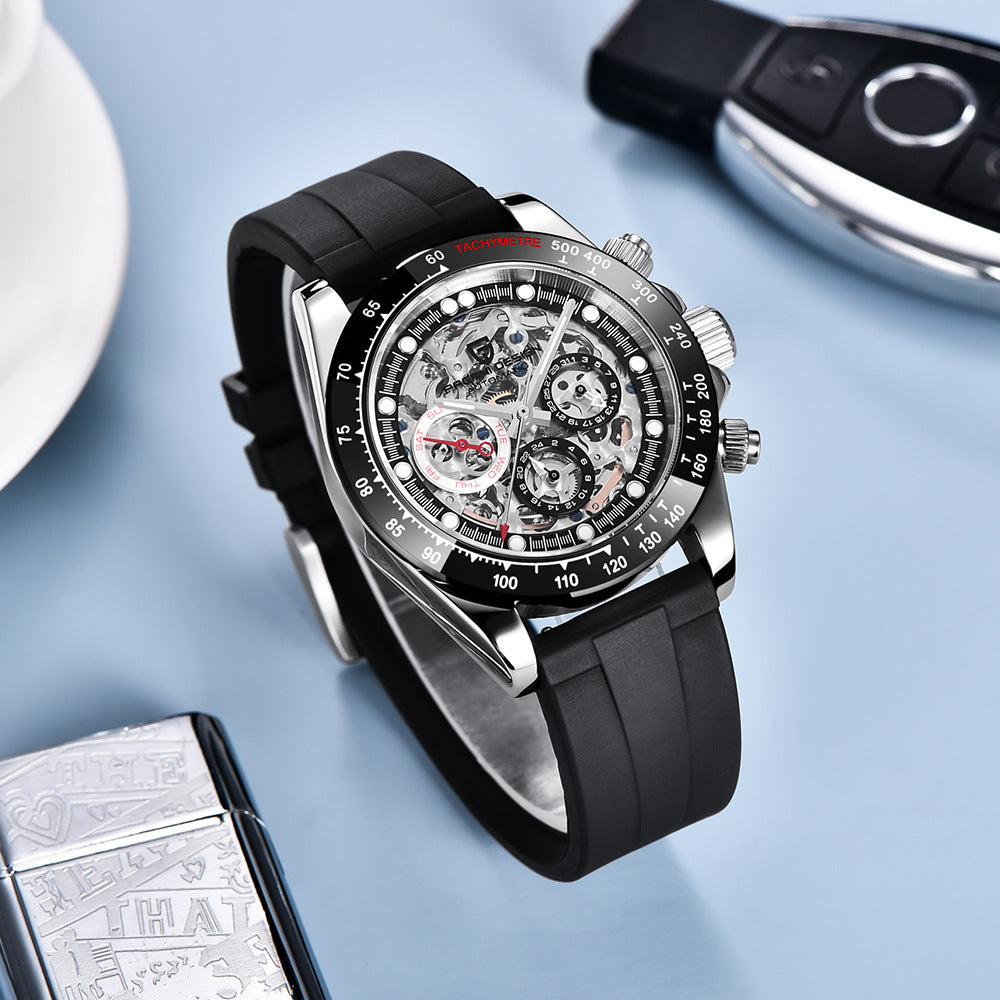 Montre Mécanique Automatique Homme PD-1653 — Saphir & Acier