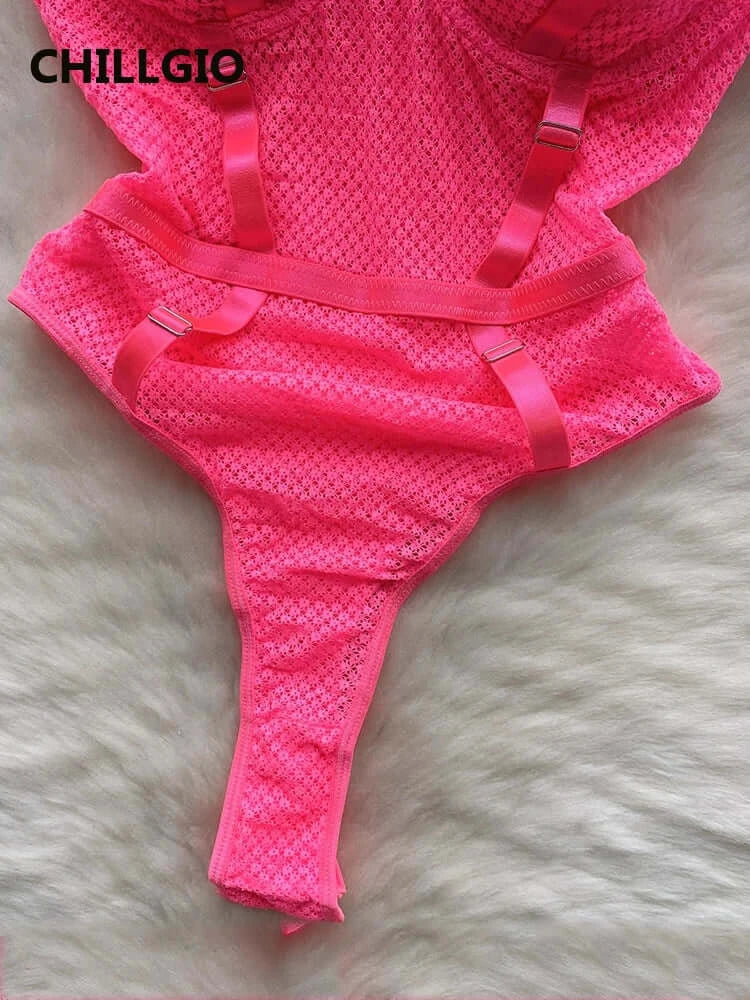 Bodysuit Dentelle Sangles Catsuit Une Pièce — Lingerie Femme