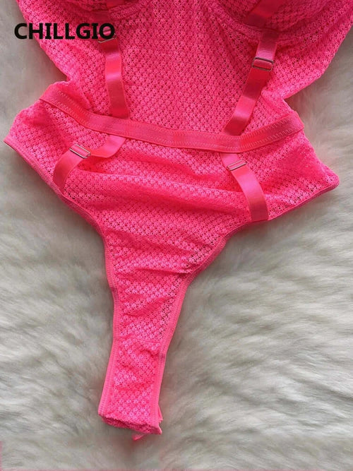 Bodysuit Dentelle Sangles Catsuit Une Pièce — Lingerie Femme