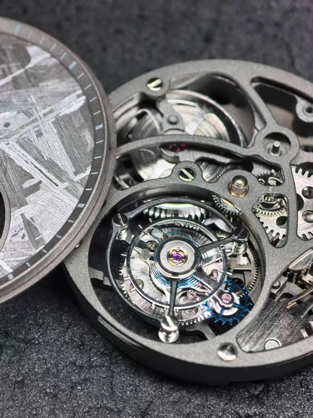 Merkur M Iron Meteorite Tourbillon Watch Men's Sapphire Watch For Men Mechanical Wristwatches Relogio Masculino 42mm