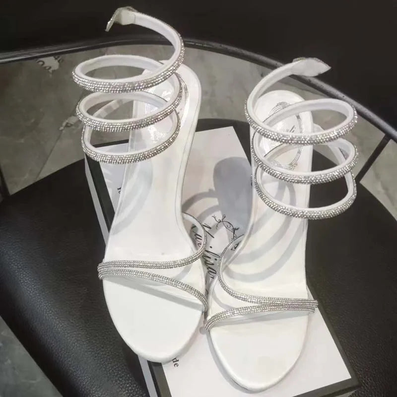 Sandales Cristal Eilyken — Talon Fin, Bout Ouvert, Soirée & Nightclub