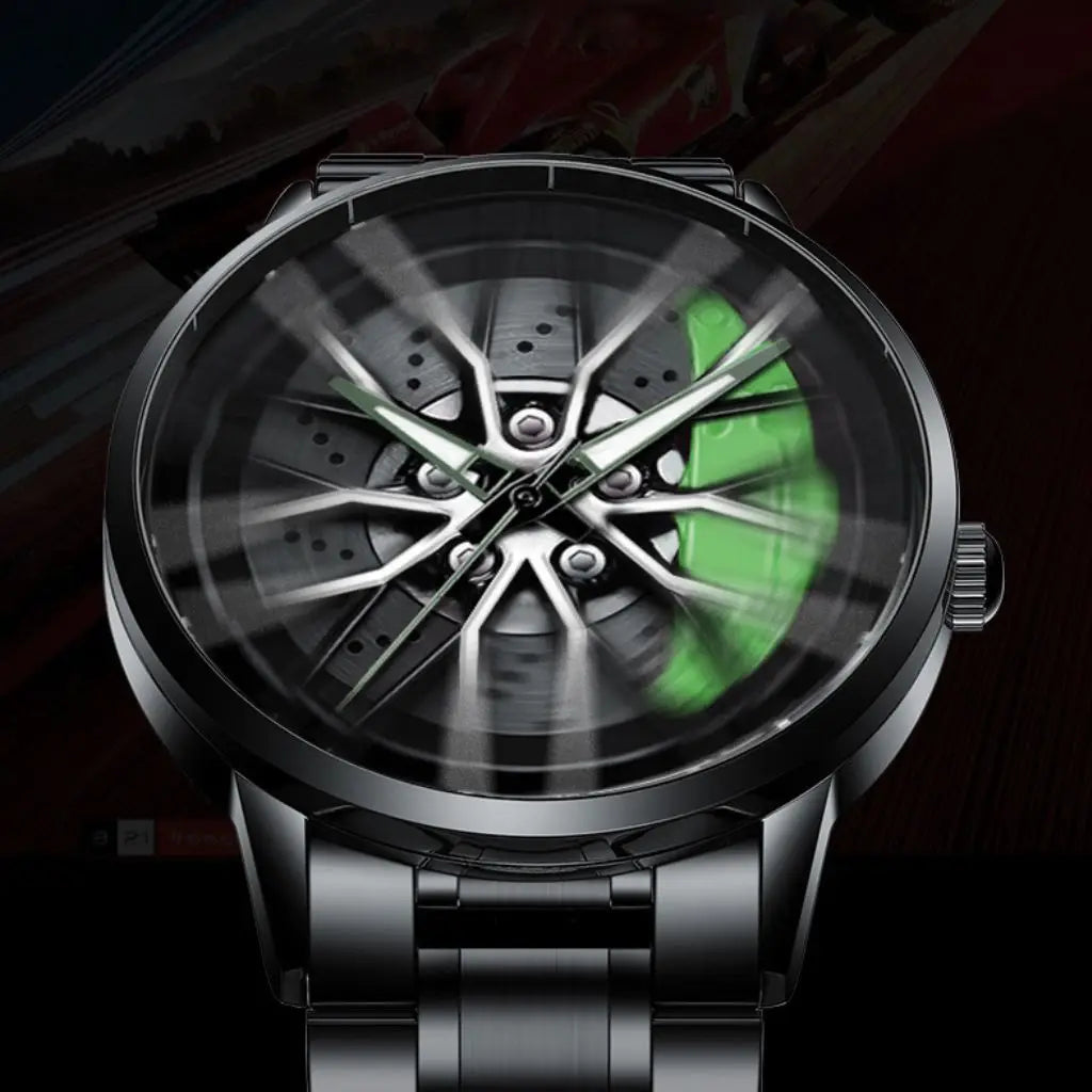 Fashion Spinning Wheel Watch Car Rim Watch Mens Watches Waterproof Quartz Men Sport Watches For Men Clock Mens Relogio Masculino