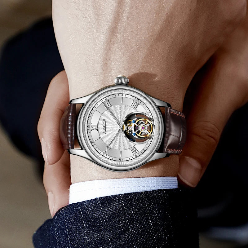 AESOP Flying Tourbillon Watch For Men Skeleton Tourbillon Movement Mechanical Mens Watches Sapphire Mirror Official Store 2024
