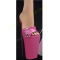 Mules Plateforme Stiletto Nœud Papillon Rivets — Talons Hauts Femme